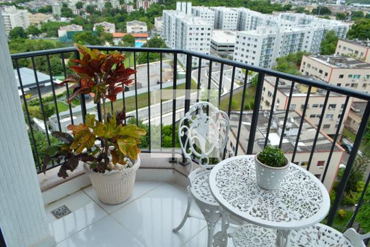 Varanda da Sala de apartamento à venda com 3 quartos, 164m² em Pechincha, Rio de Janeiro