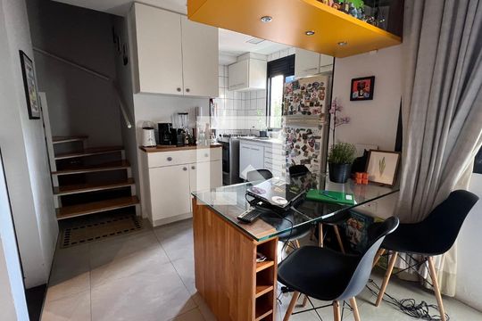 Sala de Jantar de kitnet/studio à venda com 1 quarto, 50m² em Pinheiros, São Paulo
