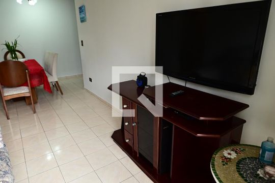 Sala de apartamento para alugar com 1 quarto, 60m² em Vila Caiçara, Praia Grande