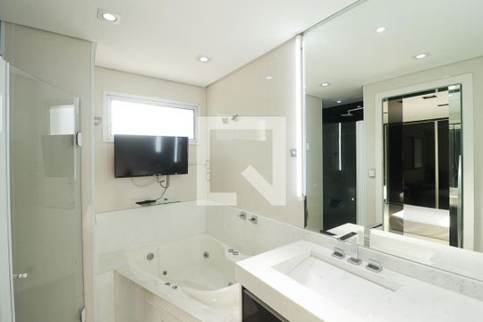 Banheiro da Suíte de apartamento à venda com 3 quartos, 135m² em Santana, São Paulo