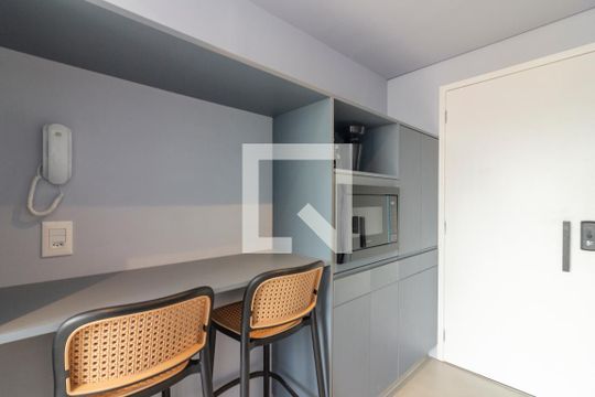 Cozinha de apartamento à venda com 1 quarto, 29m² em Pinheiros, São Paulo