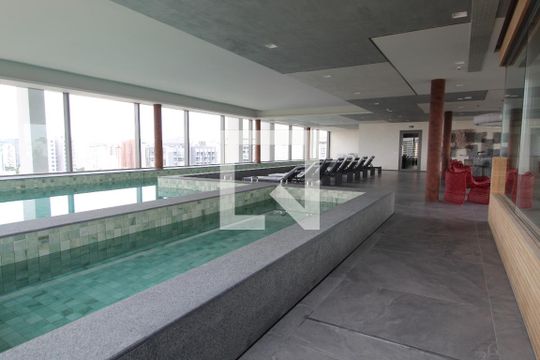 Área Comum - Piscina de kitnet/studio para alugar com 1 quarto, 29m² em Indianópolis, São Paulo