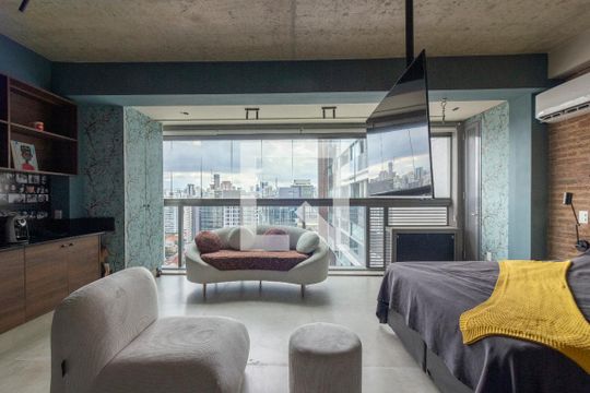 Quarto de apartamento à venda com 1 quarto, 40m² em Pinheiros, São Paulo