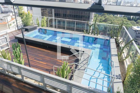 Área comum - Piscina de apartamento à venda com 1 quarto, 49m² em Consolação, São Paulo