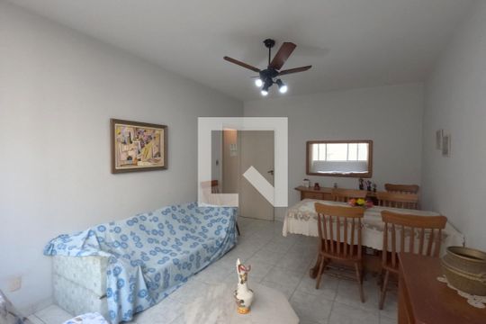 Sala de Estar e Jantar de apartamento para alugar com 1 quarto, 73m² em Aparecida, Santos