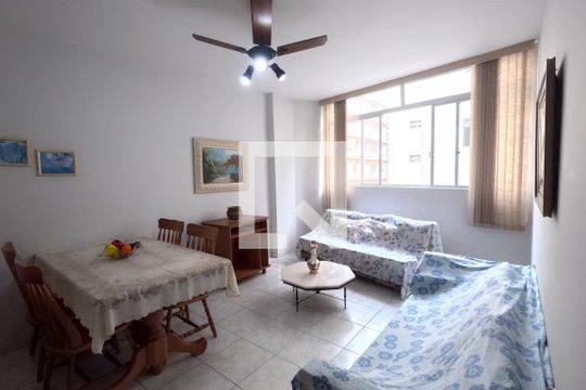 Sala de Estar e Jantar de apartamento para alugar com 1 quarto, 73m² em Aparecida, Santos