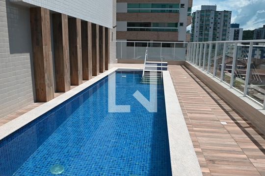Área comum - Piscina de apartamento para alugar com 2 quartos, 66m² em Canto do Forte, Praia Grande