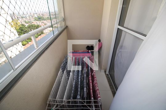 Varanda da Sala de apartamento à venda com 2 quartos, 54m² em Jardim Santa Maria, São Paulo