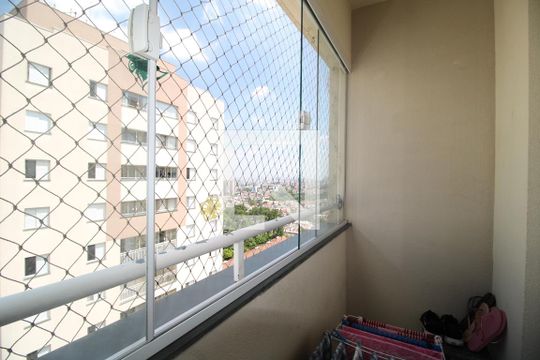 Varanda da Sala de apartamento para alugar com 2 quartos, 54m² em Jardim Santa Maria, São Paulo