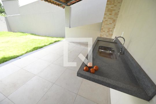 Área comum - Churrasqueira de casa para alugar com 3 quartos, 122m² em Recanto dos Emboabas, Aparecida de Goiânia