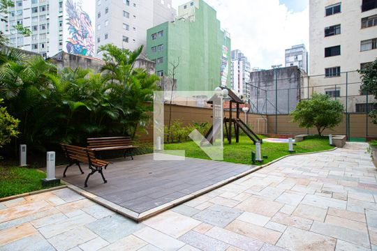 Área comum - Área Verde de apartamento à venda com 1 quarto, 37m² em Vila Buarque, São Paulo