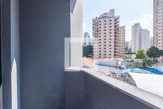 Sacada da Sala de apartamento para alugar com 1 quarto, 38m² em Brooklin, São Paulo