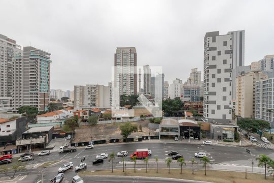 Vista da Varanda de kitnet/studio à venda com 1 quarto, 25m² em Jardim das Acácias, São Paulo