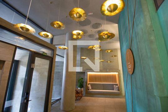 Área comum - Hall de entrada  de apartamento à venda com 1 quarto, 38m² em Moema, São Paulo