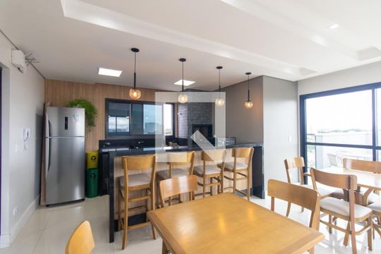 Área comum - Salão de festas de kitnet/studio para alugar com 1 quarto, 24m² em Novo Mundo, Curitiba