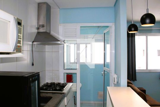 Cozinha de apartamento à venda com 1 quarto, 33m² em Barra Funda, São Paulo
