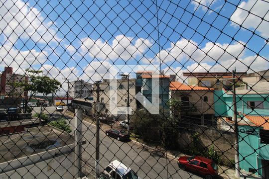Vista da sacada da sala de apartamento à venda com 2 quartos, 50m² em Jardim Lallo, São Paulo