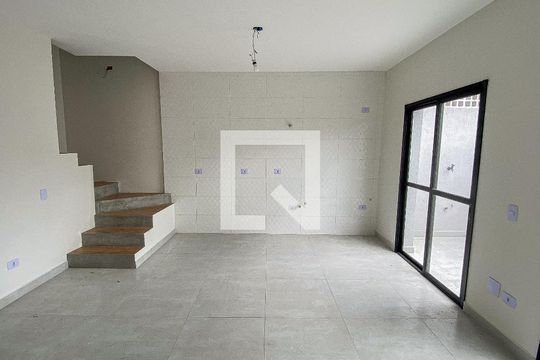 Sala - Sala de Jantar - Cozinha de casa de condomínio à venda com 2 quartos, 100m² em Vila Humaita, Santo André