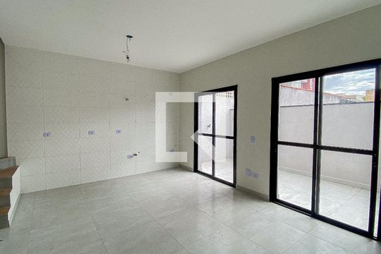 Sala - Sala de Jantar - Cozinha de casa de condomínio à venda com 2 quartos, 100m² em Vila Humaita, Santo André