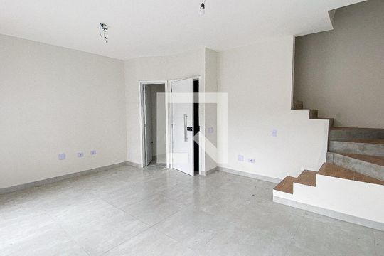 Sala - Sala de Jantar - Cozinha de casa de condomínio à venda com 2 quartos, 100m² em Vila Humaita, Santo André