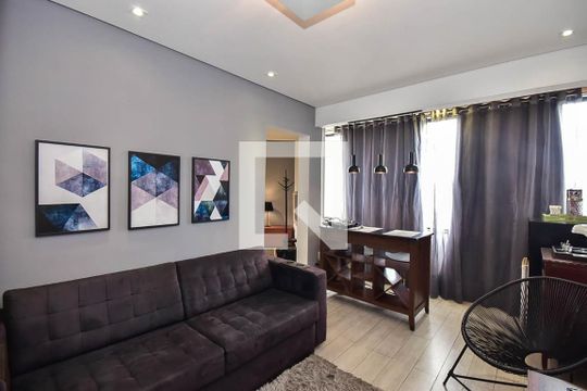 Sala de apartamento à venda com 1 quarto, 50m² em Paraíso do Morumbi, São Paulo