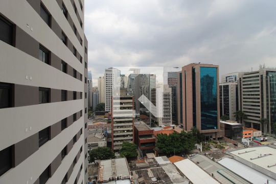 Vista da Sala de kitnet/studio para alugar com 1 quarto, 24m² em Vila Olímpia, São Paulo