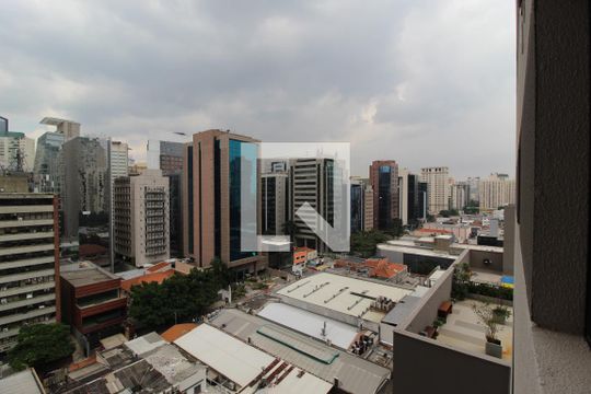 Vista da Sala de kitnet/studio para alugar com 1 quarto, 24m² em Vila Olímpia, São Paulo