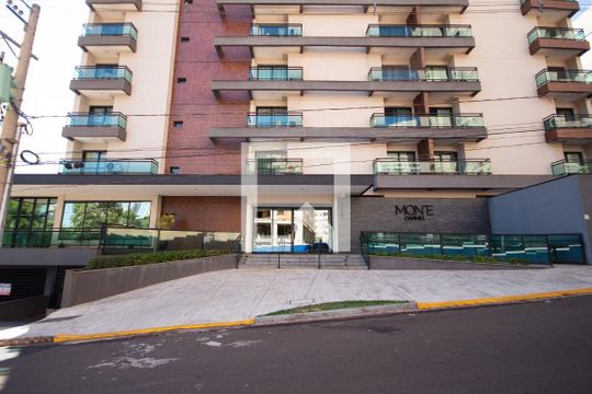 Fachada do condomínio de kitnet/studio para alugar com 1 quarto, 35m² em Jardim Botânico, Ribeirão Preto