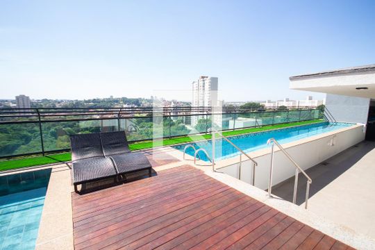 Área comum - Piscina de kitnet/studio para alugar com 1 quarto, 35m² em Jardim Botânico, Ribeirão Preto