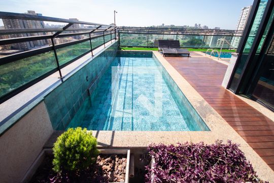 Área comum - Piscina de kitnet/studio para alugar com 1 quarto, 35m² em Jardim Botânico, Ribeirão Preto