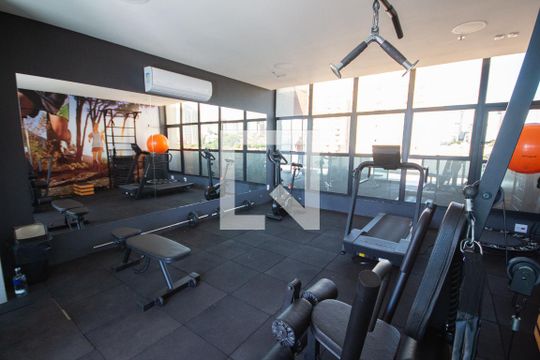 Área comum - Academia de kitnet/studio para alugar com 1 quarto, 35m² em Jardim Botânico, Ribeirão Preto