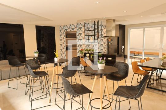 Área comum de kitnet/studio à venda com 1 quarto, 25m² em Indianópolis, São Paulo