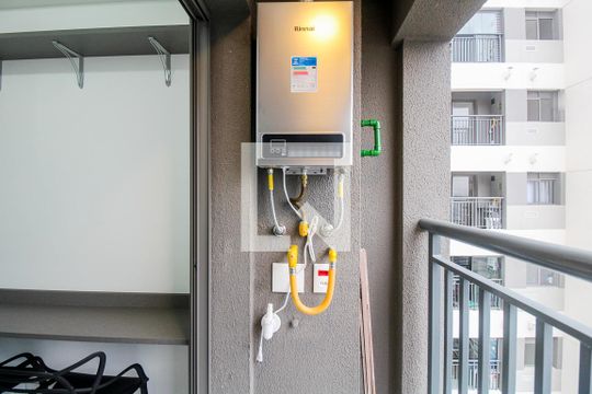 Varanda da Sala de apartamento à venda com 1 quarto, 28m² em Jardim Independência (são Paulo), São Paulo