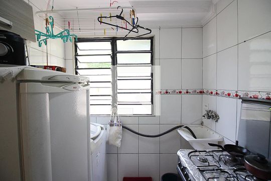 Cozinha e Área de Serviço de apartamento à venda com 2 quartos, 57m² em Paulicéia, São Bernardo do Campo