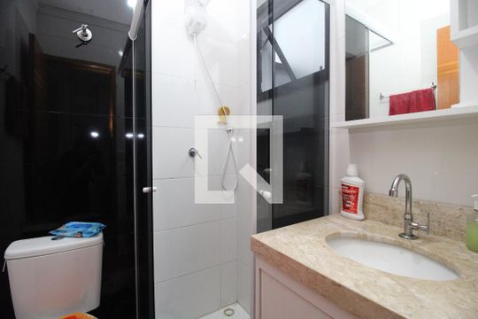 Banheiro da Suíte 1 de casa de condomínio à venda com 2 quartos, 87m² em Penha de França, São Paulo