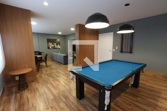 Área comum - Sala de jogos de apartamento para alugar com 1 quarto, 34m² em Vila Independência, São Paulo