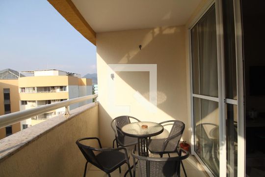 Varanda da Sala de apartamento para alugar com 1 quarto, 50m² em Barra da Tijuca, Rio de Janeiro