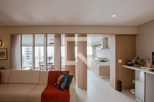 SALA de apartamento para alugar com 3 quartos, 136m² em Barra Funda, São Paulo