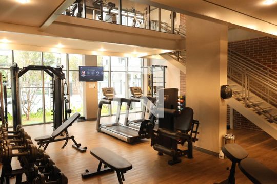 Área comum - Academia de kitnet/studio para alugar com 1 quarto, 25m² em Indianópolis, São Paulo
