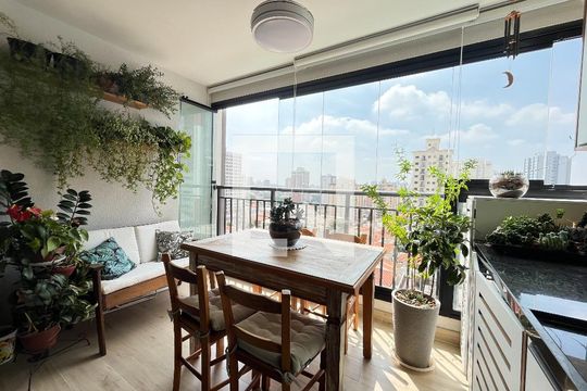 Varanda de apartamento à venda com 2 quartos, 62m² em Mirandópolis, São Paulo