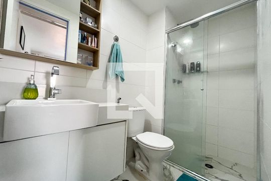 Banheiro da Suíte de apartamento à venda com 2 quartos, 62m² em Mirandópolis, São Paulo