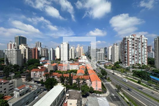 Vista de kitnet/studio à venda com 1 quarto, 38m² em Brooklin Paulista, São Paulo
