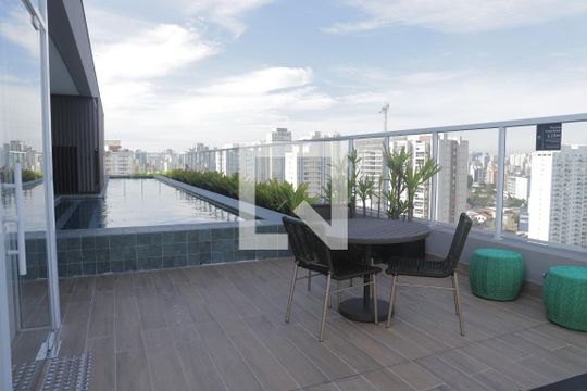 Área comum - Piscina de kitnet/studio à venda com 0 quarto, 25m² em Indianópolis, São Paulo