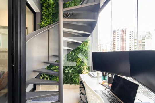Varanda de apartamento à venda com 1 quarto, 63m² em Vila Olímpia, São Paulo