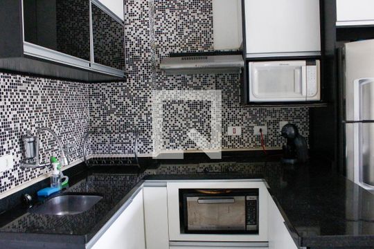 Cozinha de apartamento à venda com 1 quarto, 52m² em Panamby, São Paulo