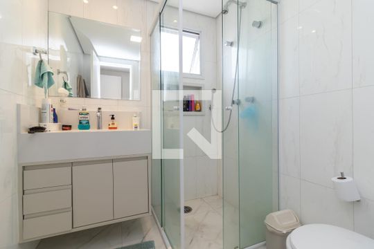 Banheiro da Suíte de apartamento à venda com 1 quarto, 44m² em Santana, São Paulo