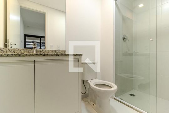 Banheiro da Suíte de apartamento à venda com 1 quarto, 41m² em Santa Ifigênia, São Paulo