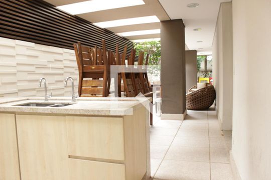 Área comum - Churrasqueira de kitnet/studio à venda com 1 quarto, 37m² em Pinheiros, São Paulo