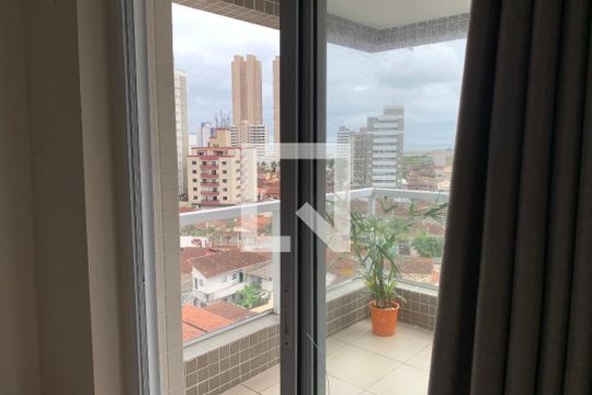 varanda de apartamento para alugar com 2 quartos, 57m² em Nova Mirim, Praia Grande