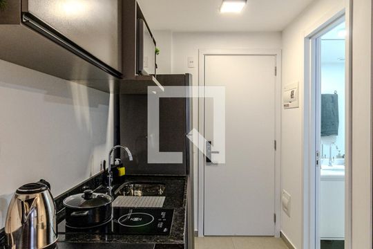 Cozinha de kitnet/studio à venda com 1 quarto, 30m² em Vila Buarque, São Paulo